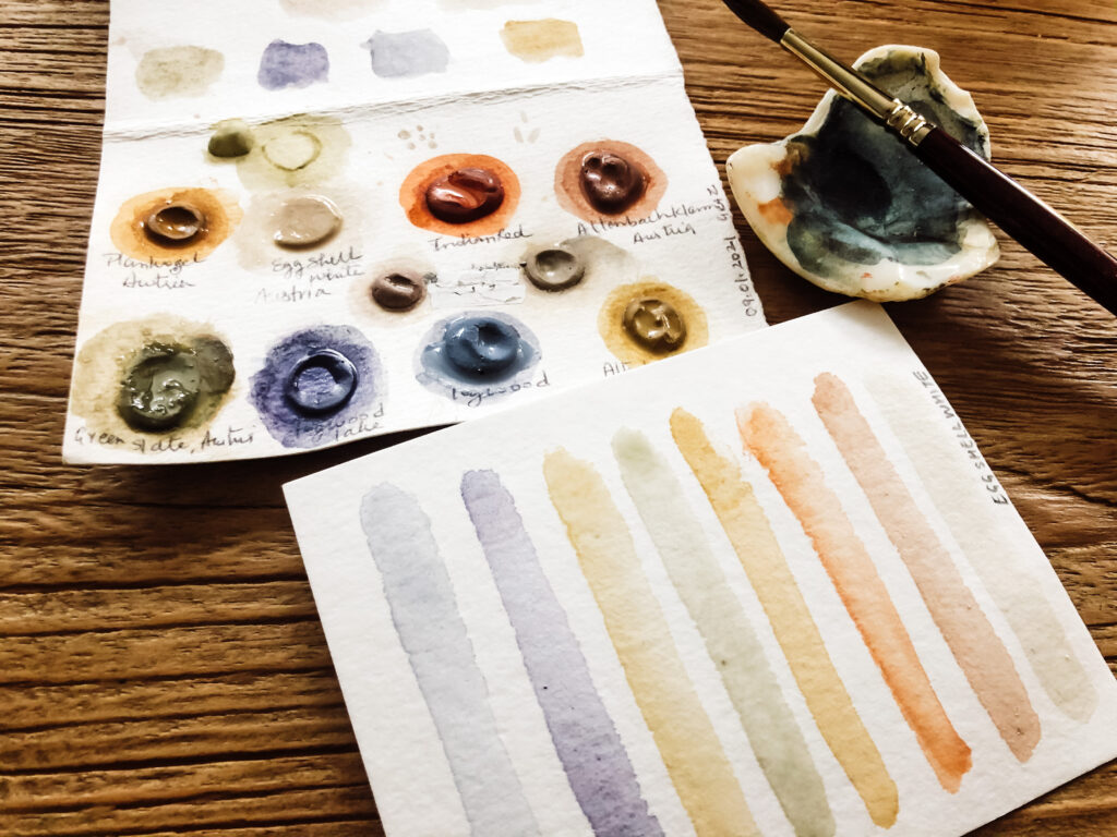 How to make eggshell white watercolor paint - DIY tutorial